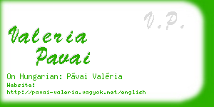 valeria pavai business card